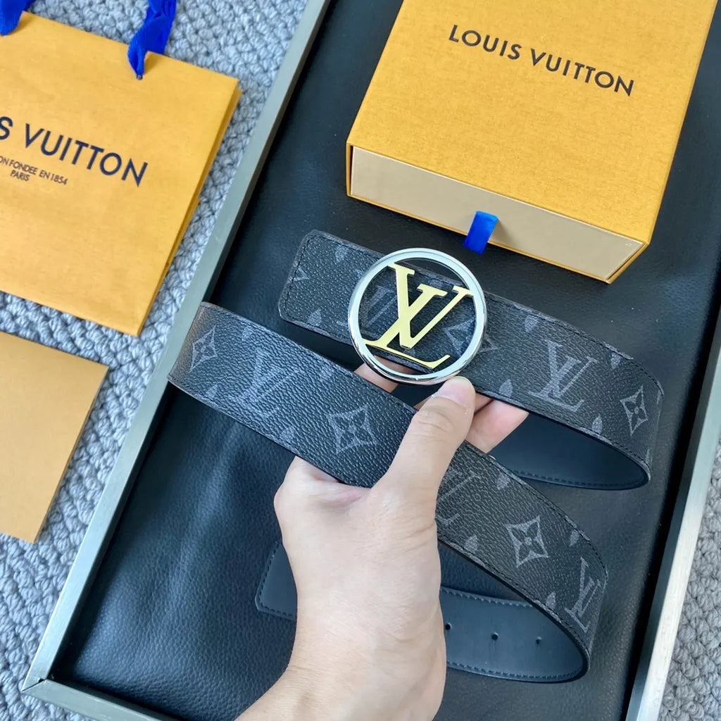 Louis Vuitton Black Monogram Eclipse Belt