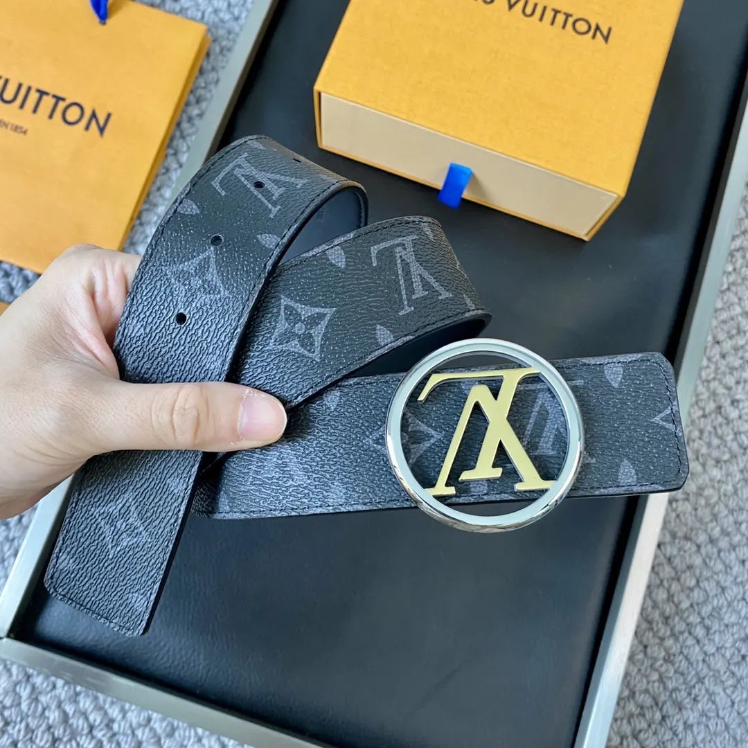 Louis Vuitton Black Monogram Eclipse Belt - Hình 2