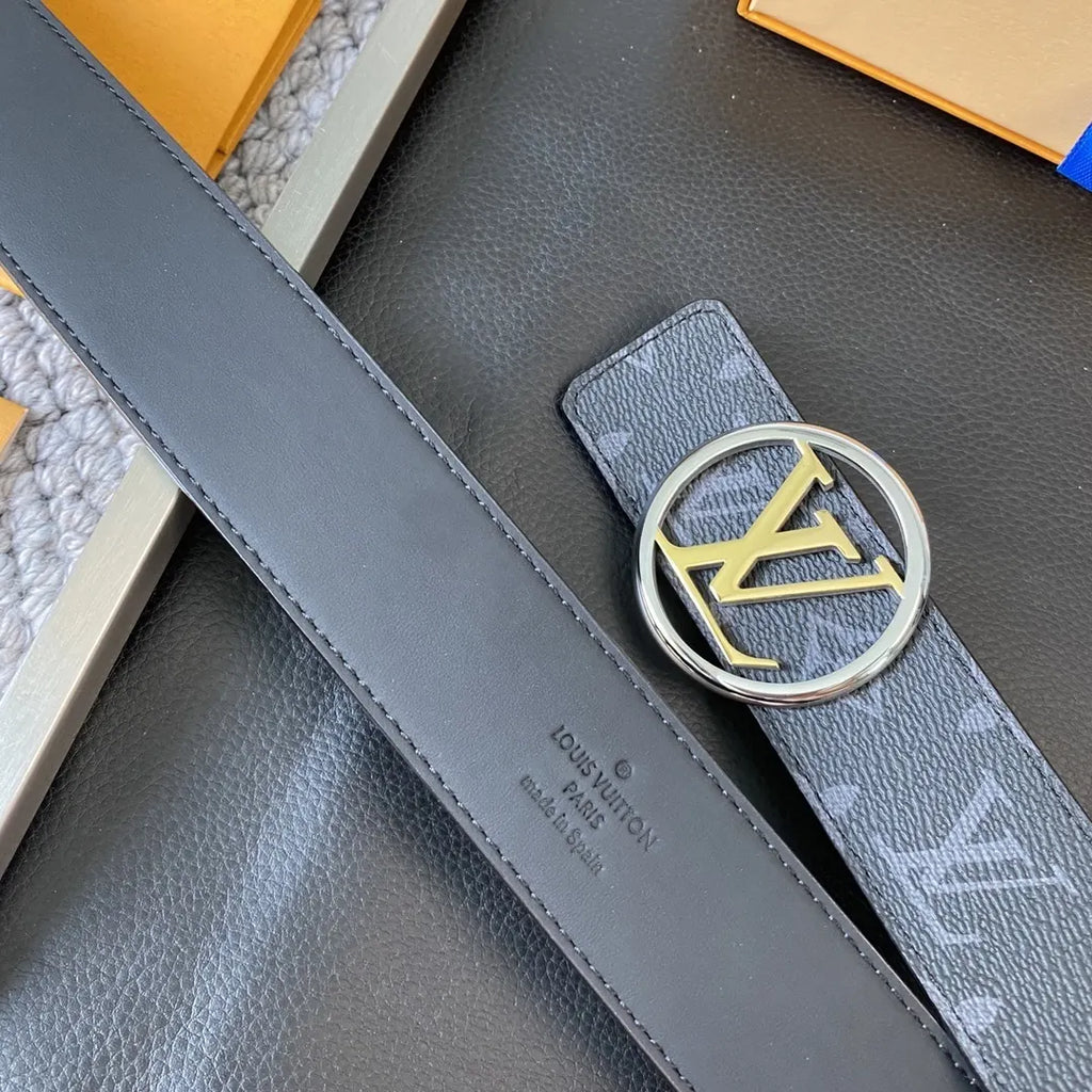 Louis Vuitton Black Monogram Eclipse Belt - Hình 3