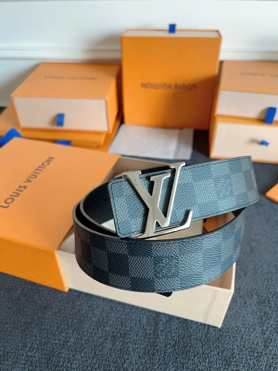 Louis Vuitton Black Damier Infini Belt - Hình 4