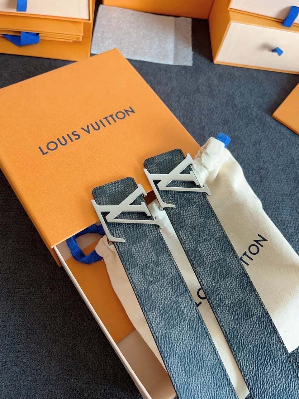 Louis Vuitton Black Damier Infini Belt - Hình 9