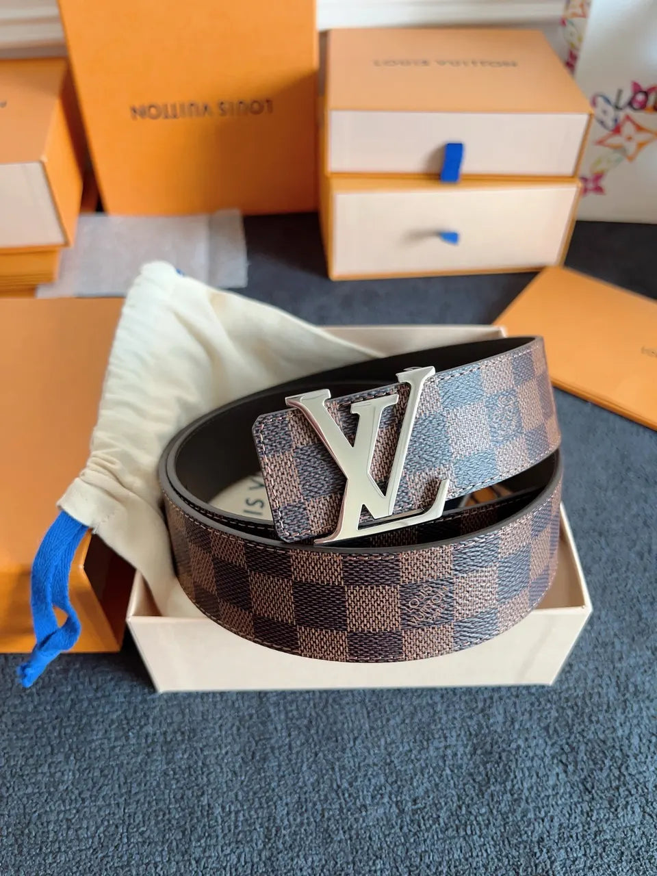 Louis Vuitton Damier Graphite Belt - Hình 2