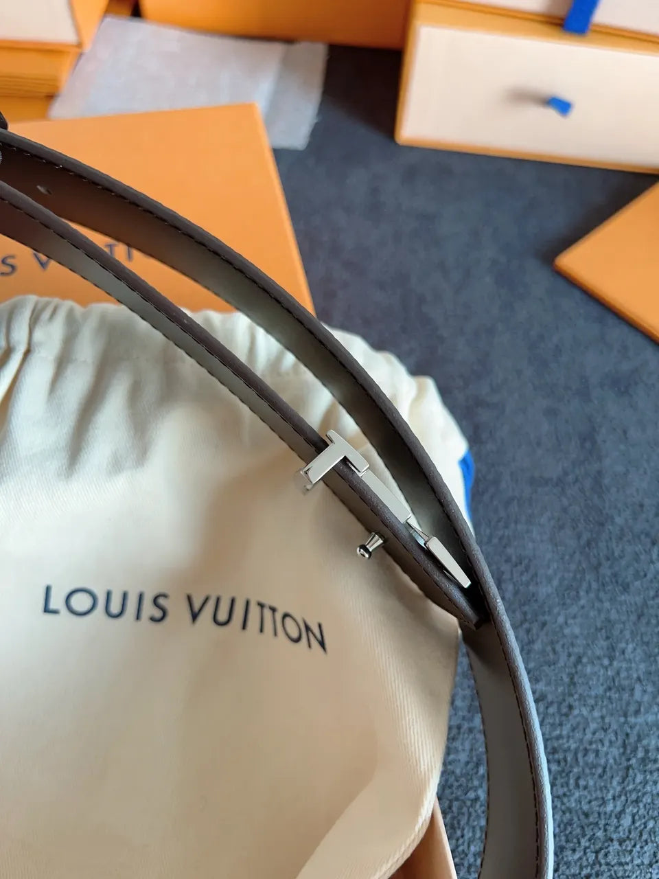 Louis Vuitton Damier Graphite Belt - Hình 5