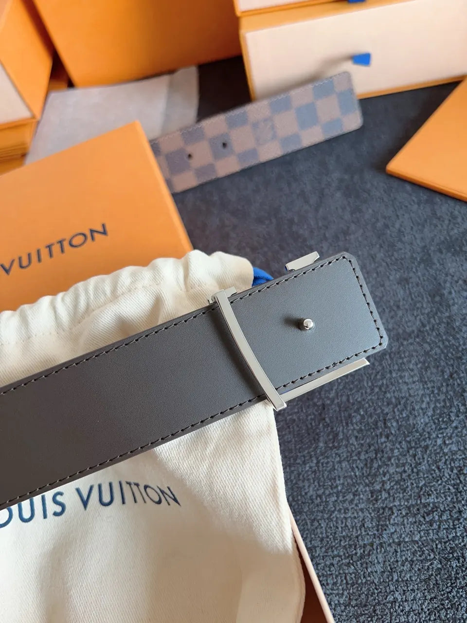 Louis Vuitton Damier Graphite Belt - Hình 8