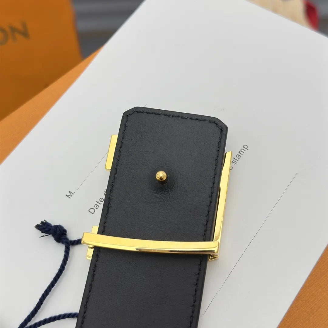 Louis Vuitton Gray Leather Belt embossed - Hình 8