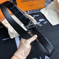 Louis Vuitton Black Alligator Leather Belt