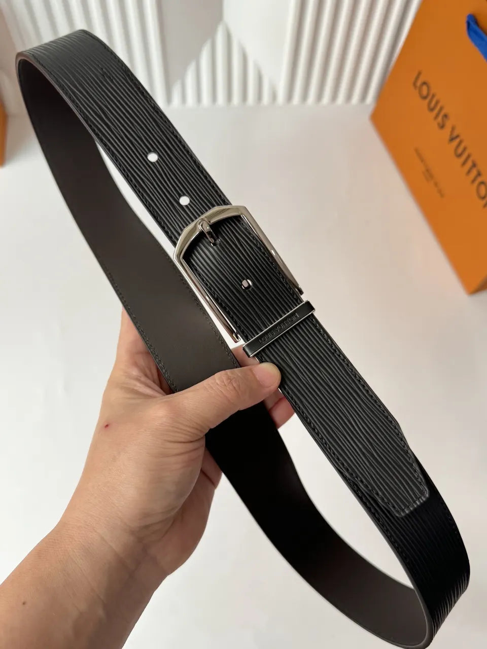Louis Vuitton Black Epi Belt - Hình 2