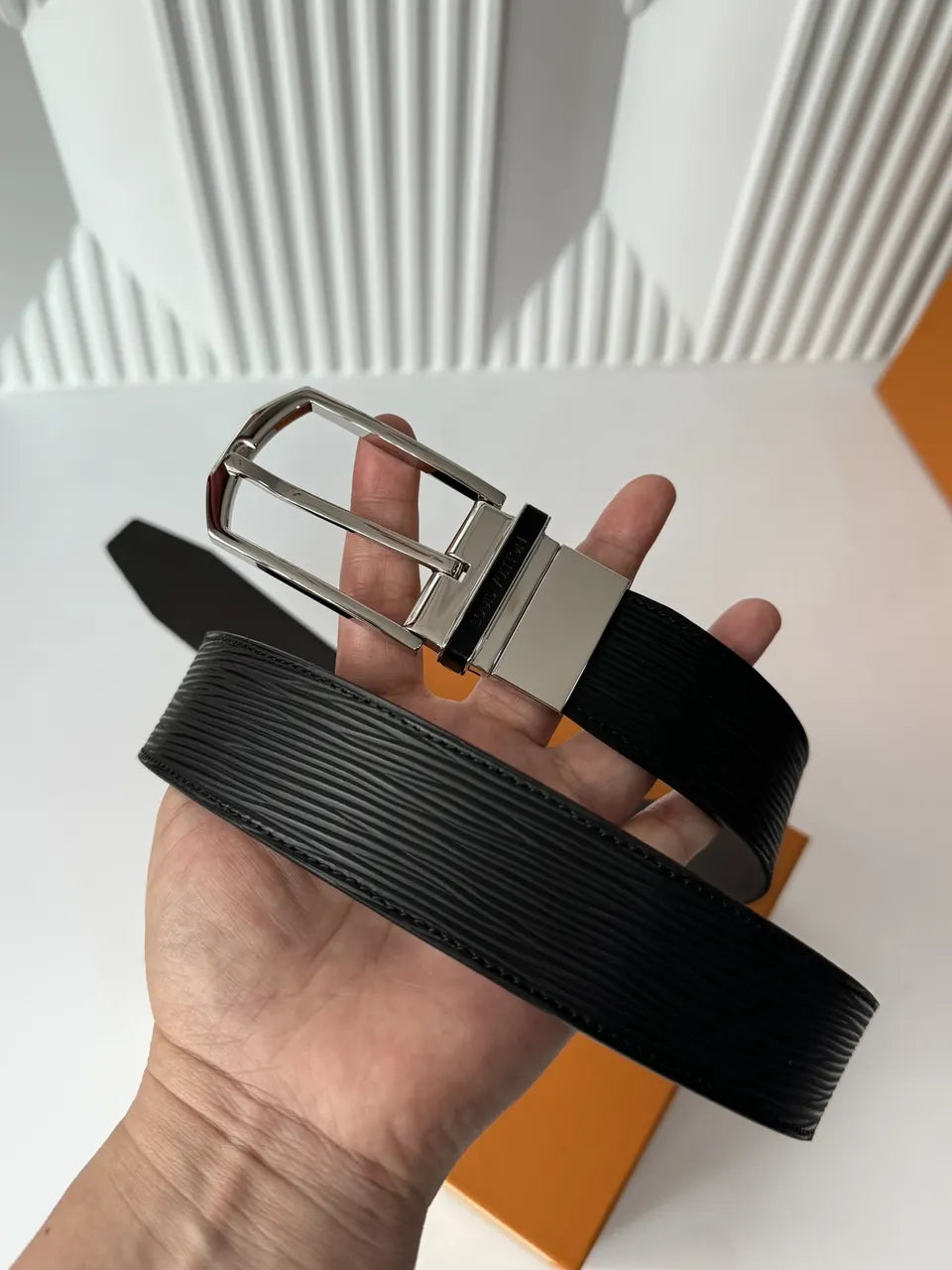 Louis Vuitton Black Epi Belt - Hình 5