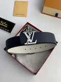 Louis Vuitton Navy Leather Belt