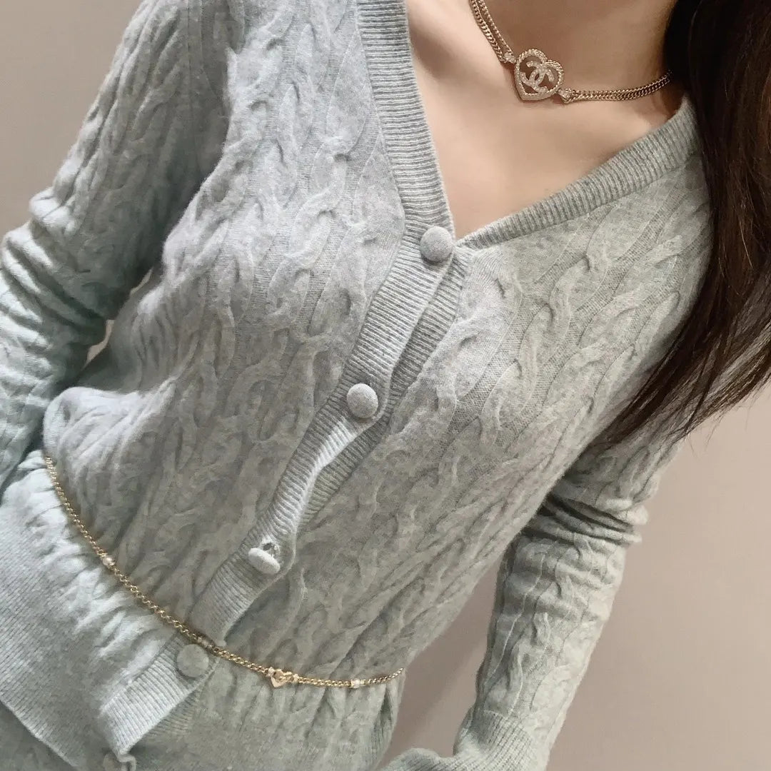 Chanel Light Blue Cardigan