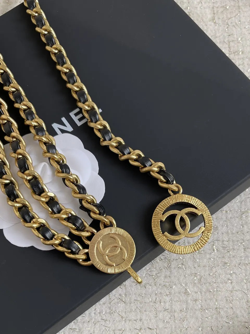 Chanel Gold Coin Chain Belt - Hình 6