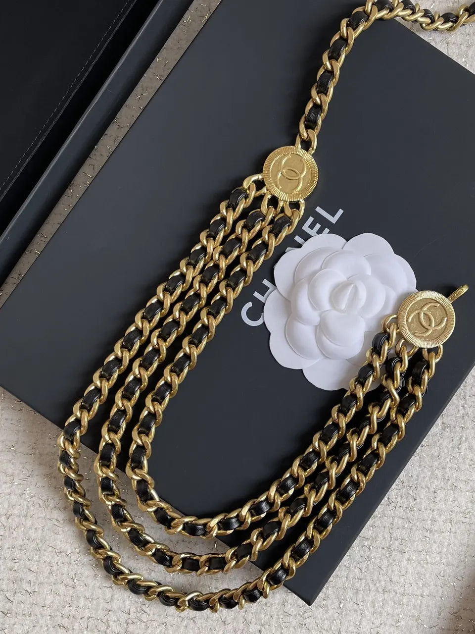 Chanel Gold Coin Chain Belt - Hình 7