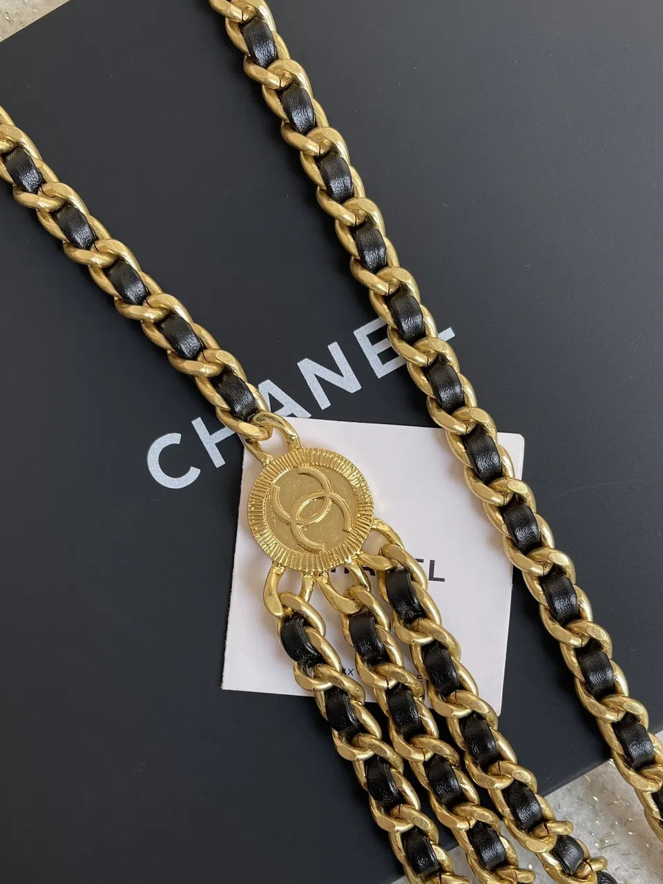 Chanel Gold Coin Chain Belt - Hình 8
