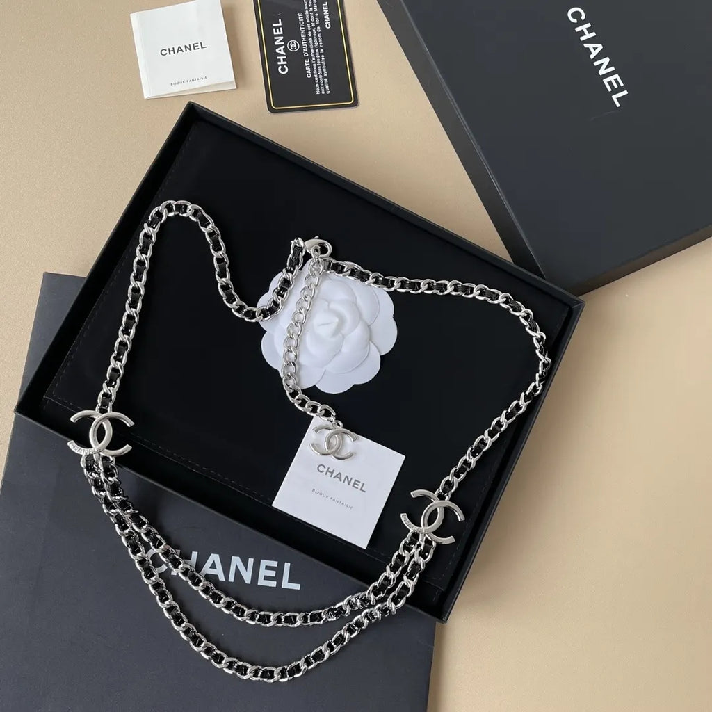 Chanel Denim Jacket Chain Belt - Hình 2