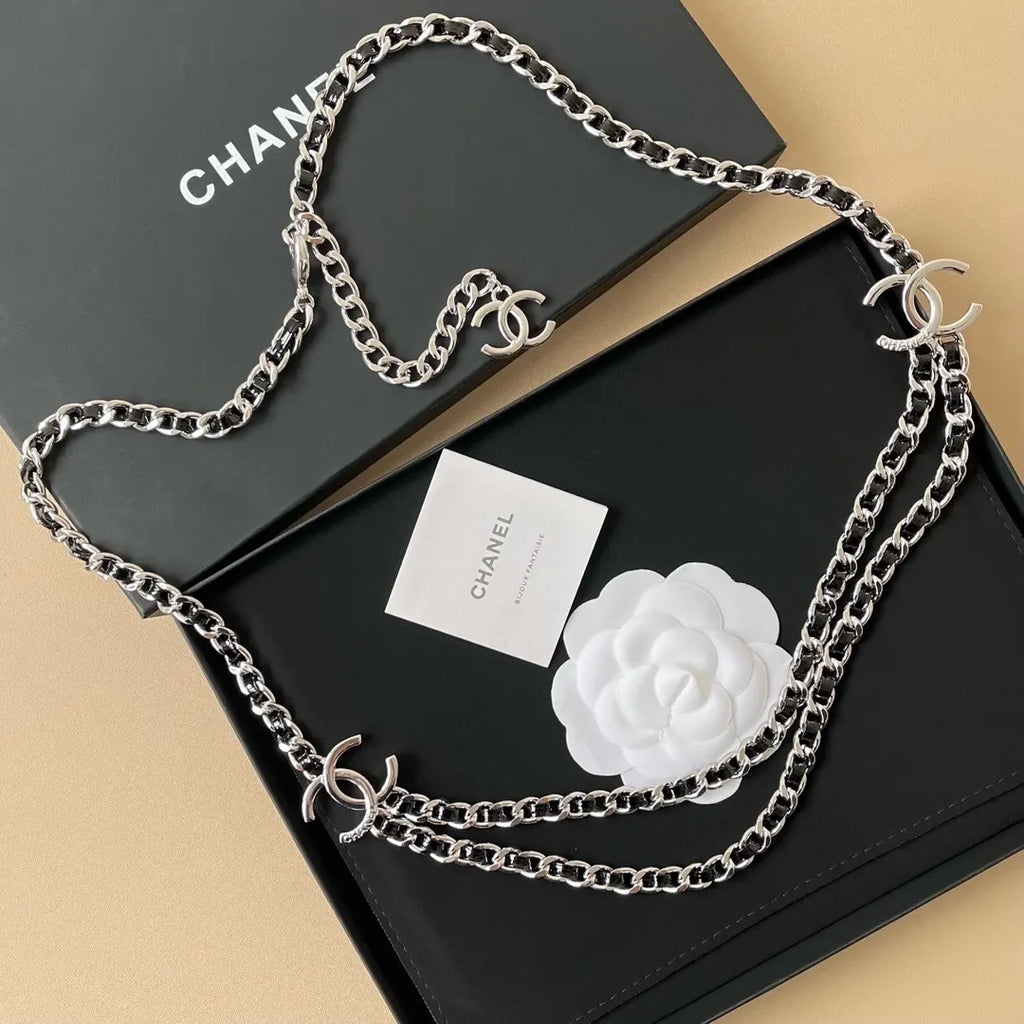 Chanel Denim Jacket Chain Belt - Hình 3