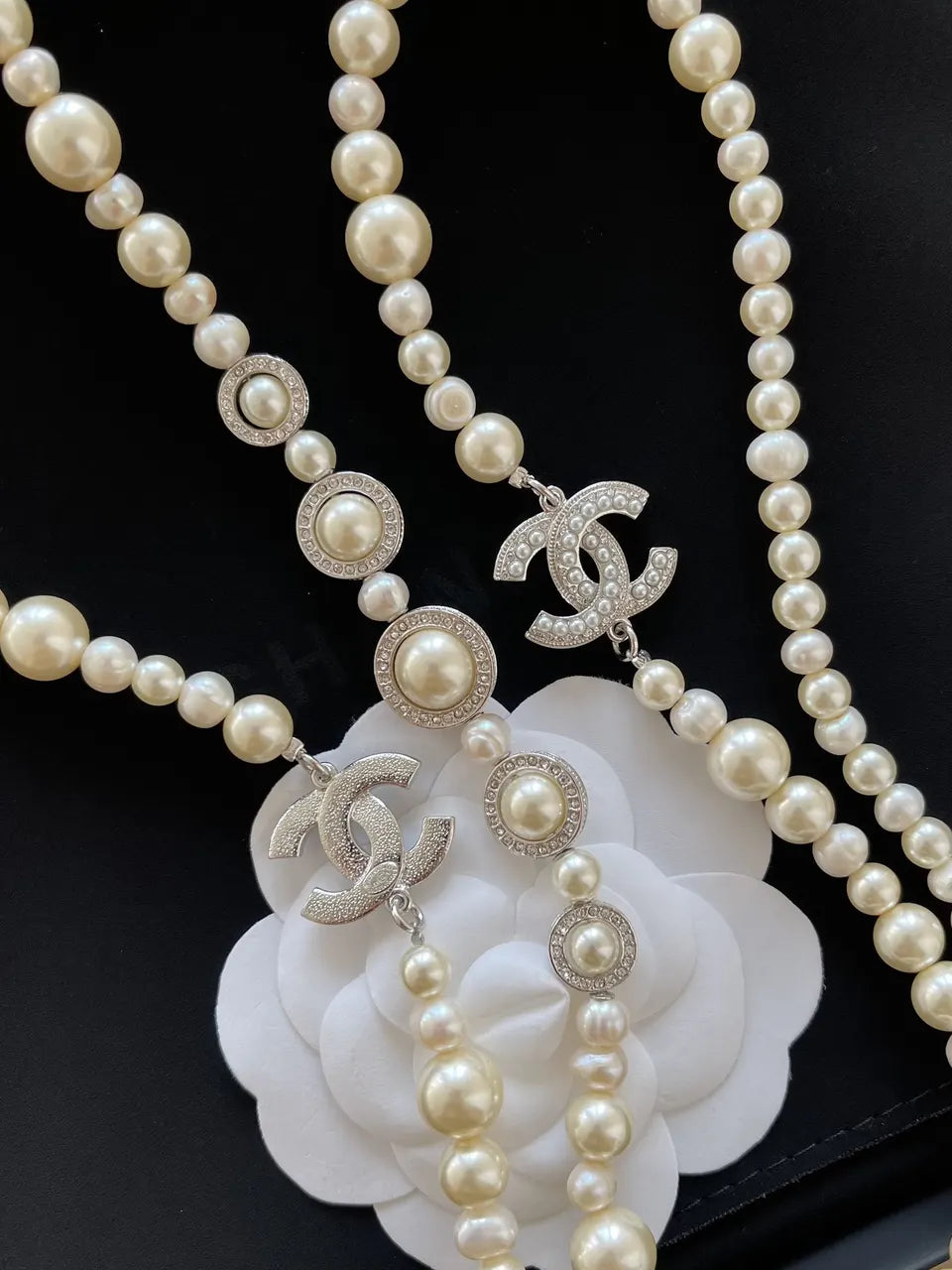 Chanel Pearl Tassel Belt - Hình 6