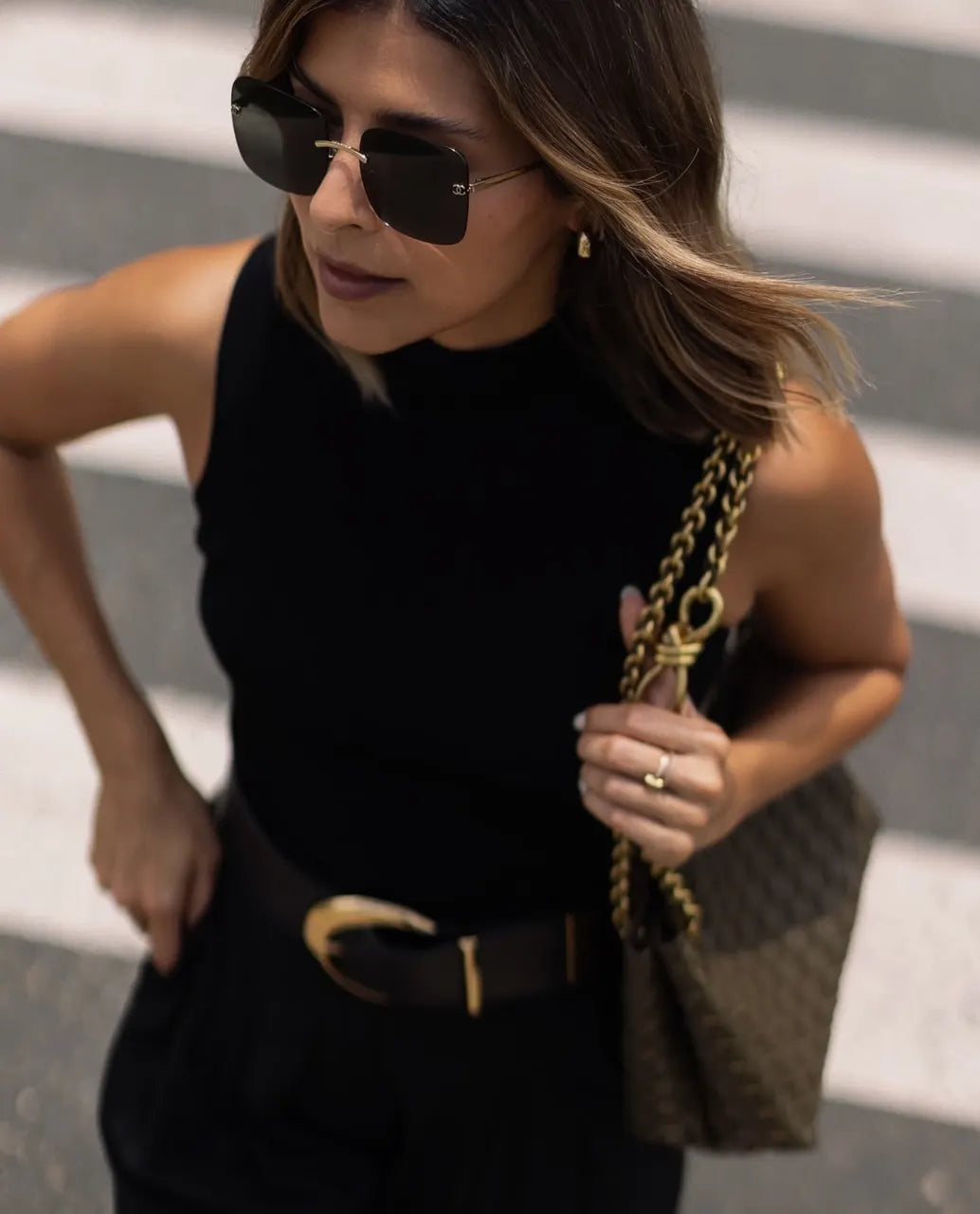 Chanel Oversized Black Sunglasses