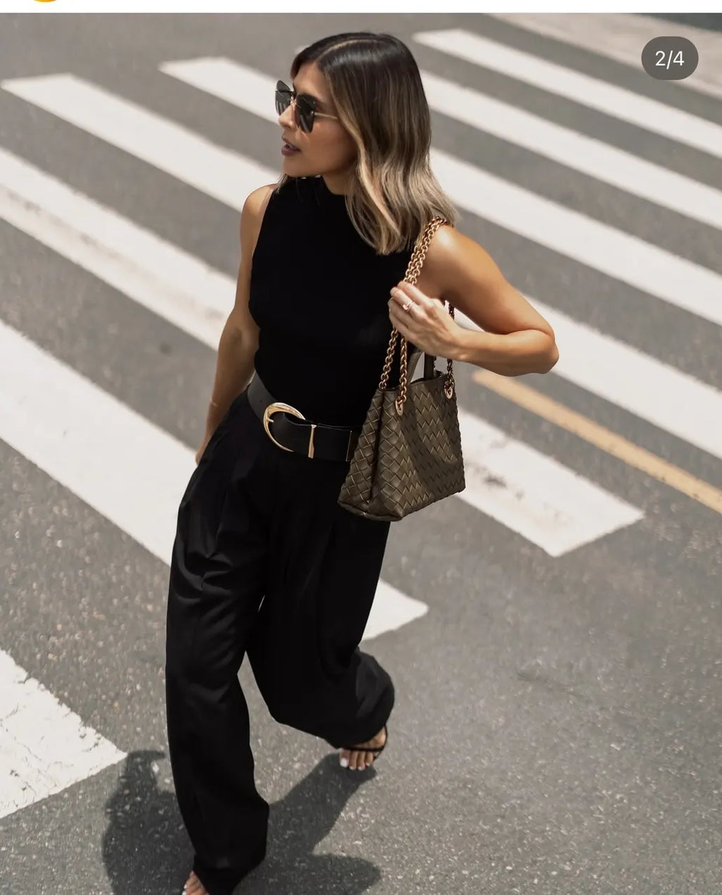 Chanel Oversized Black Sunglasses - Hình 2