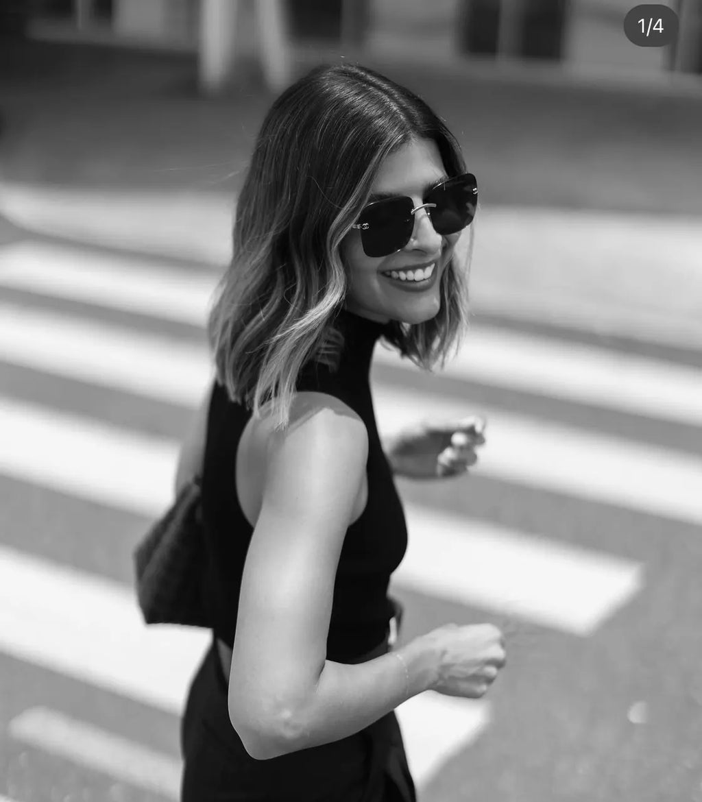 Chanel Oversized Black Sunglasses - Hình 4