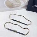 Chanel Leather Gold Chain Belt