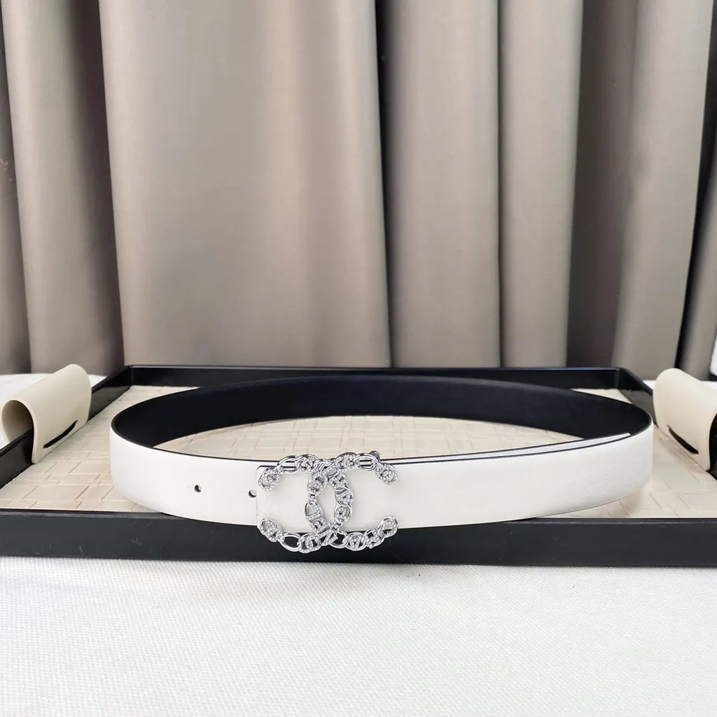 Chanel Silver Rhinestone Belt