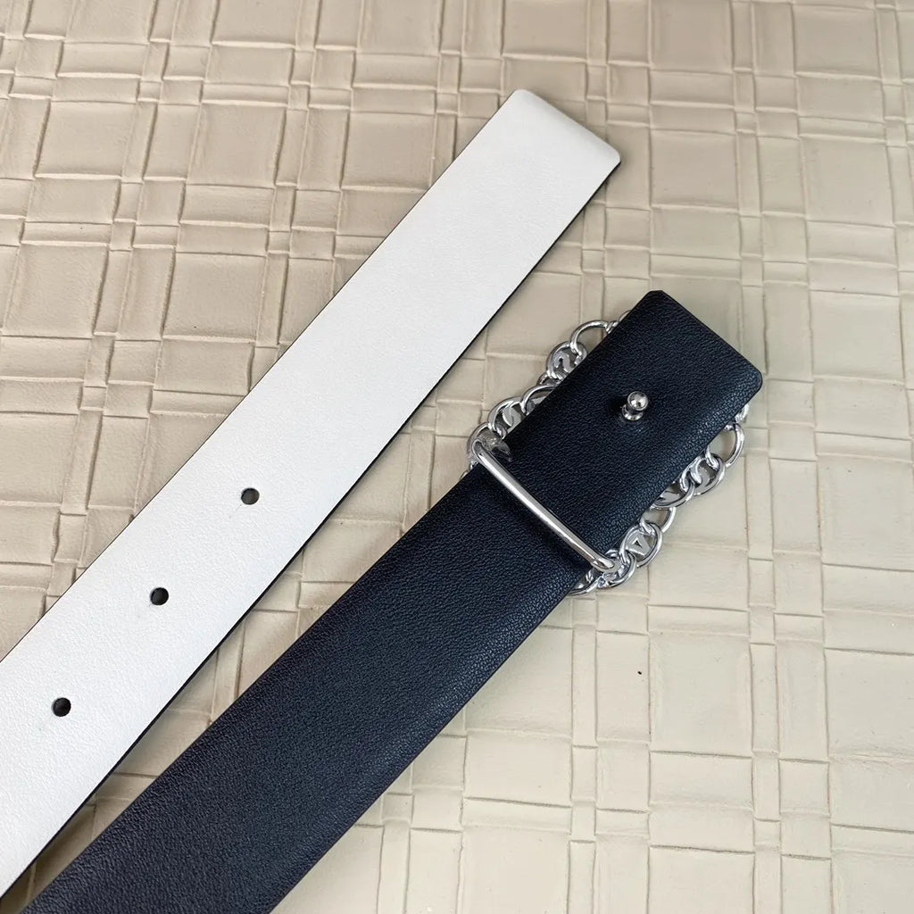 Chanel Silver Rhinestone Belt - Hình 3