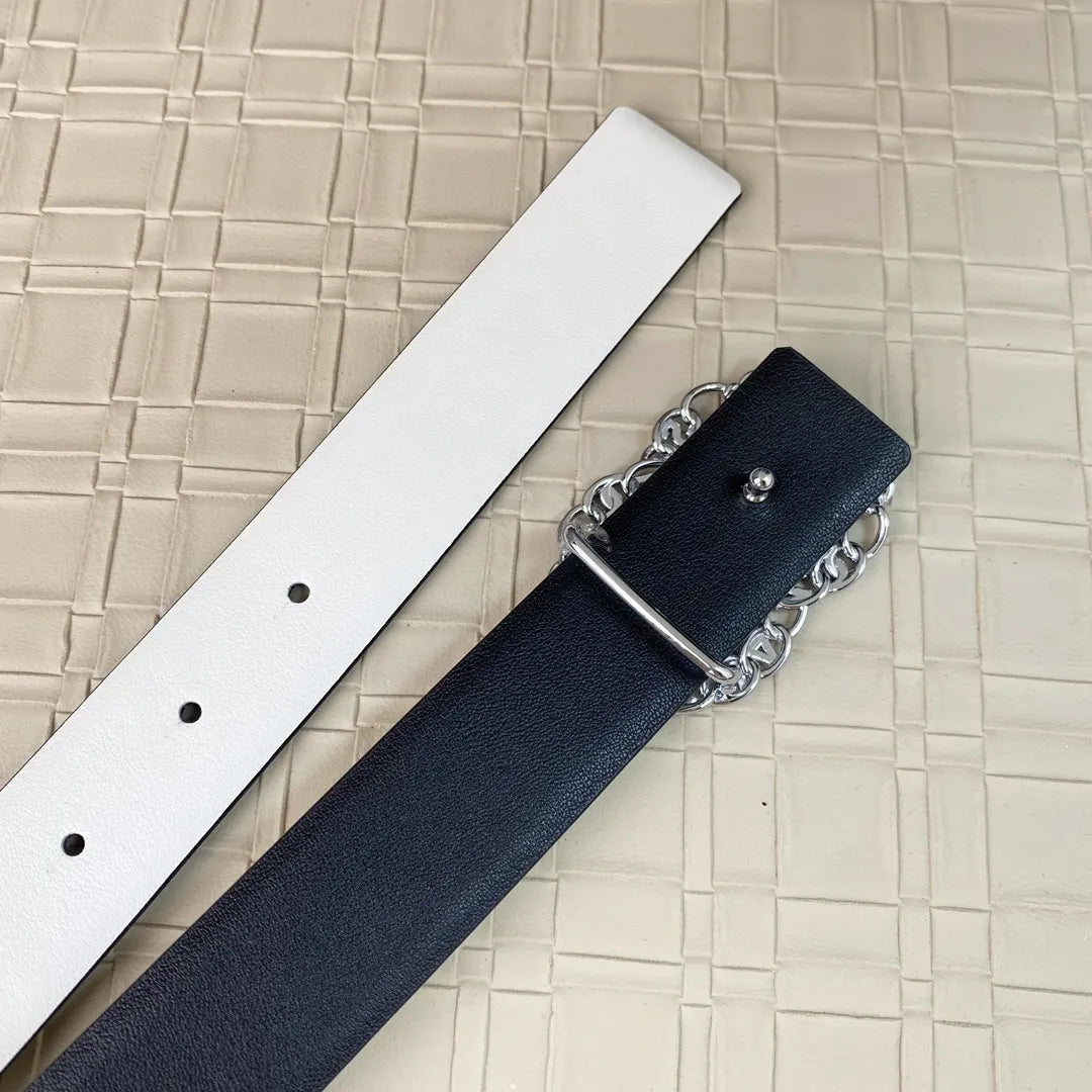 Chanel Silver Rhinestone Belt - Hình 3