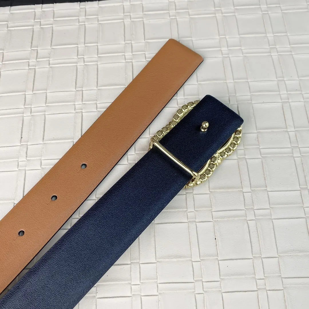 Chanel Caramel Leather Belt gold - Hình 3