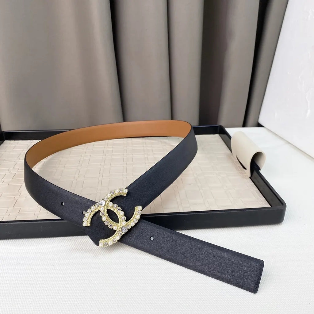 Chanel Caramel Leather Belt gold - Hình 4