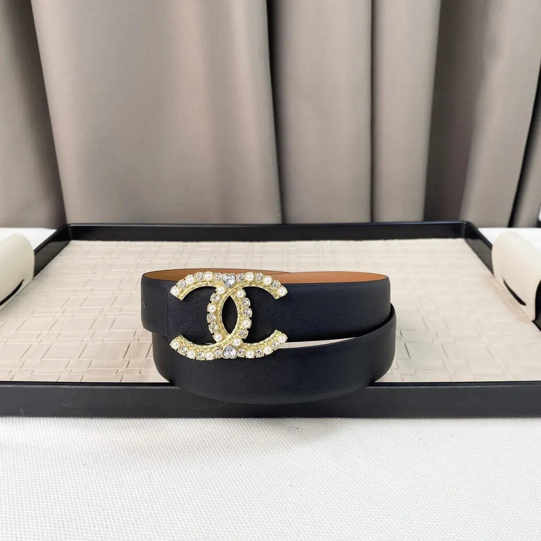 Chanel Caramel Leather Belt gold - Hình 5