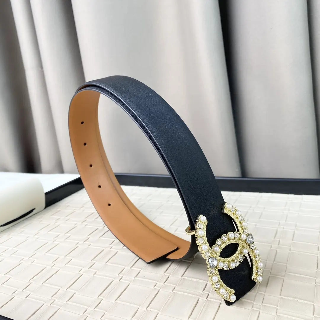 Chanel Caramel Leather Belt gold - Hình 6