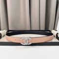 Chanel Nude Leather Belt Crystal