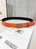 Chanel Tangerine Leather Belt