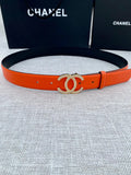 Chanel Tangerine Leather Belt