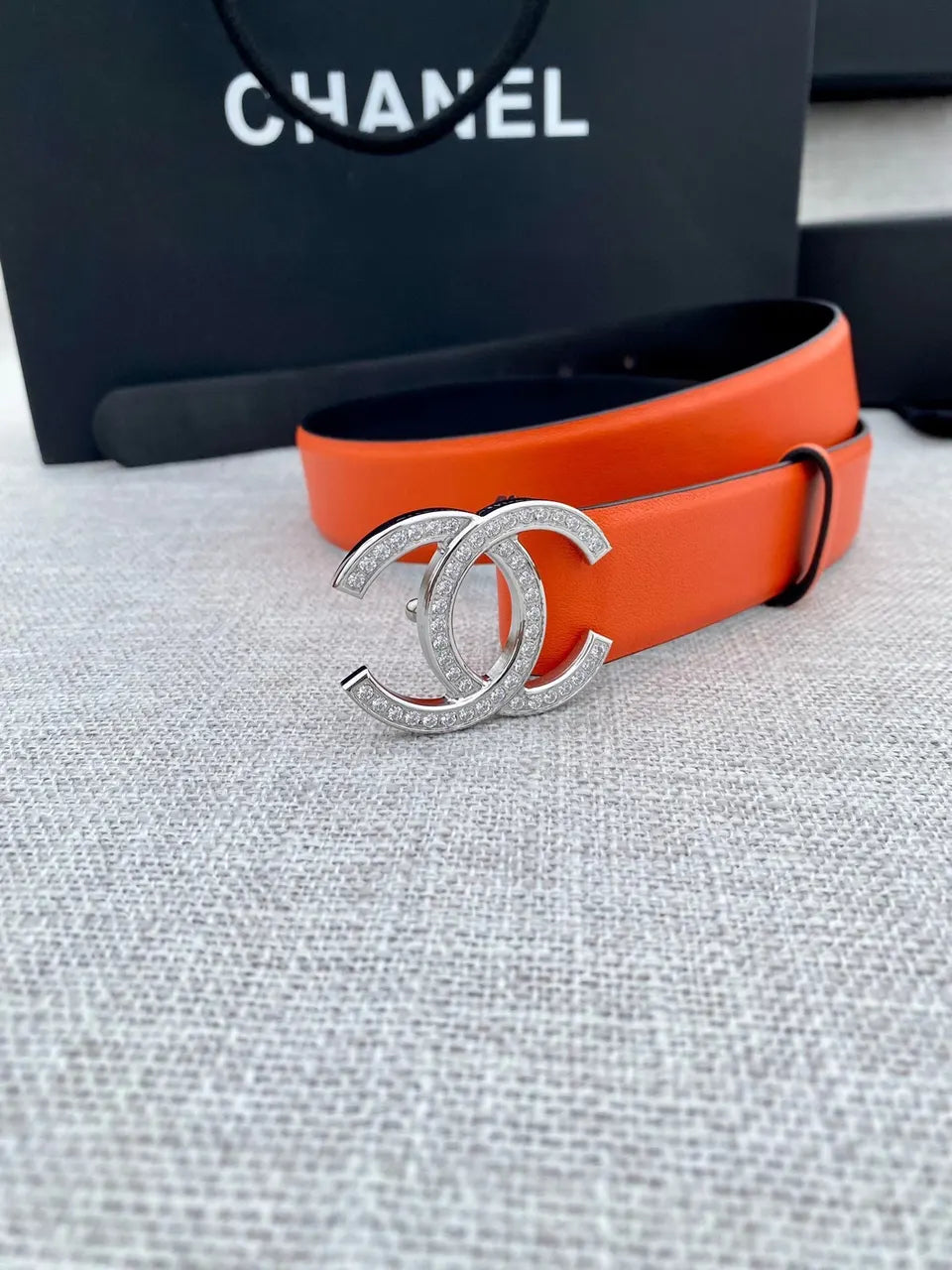 Chanel Tangerine Leather Belt - Hình 9
