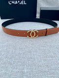 Chanel Cognac Leather Belt