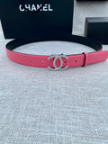 Chanel Hot Pink Leather Belt
