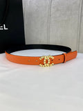 Chanel Orange Patent Leather Belt