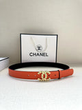 Chanel Coral Leather Belt