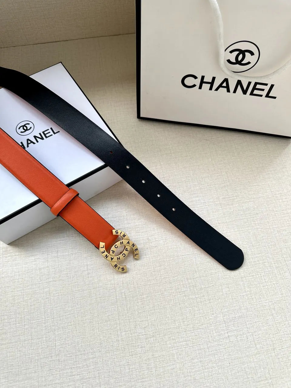 Chanel Coral Leather Belt - Hình 5