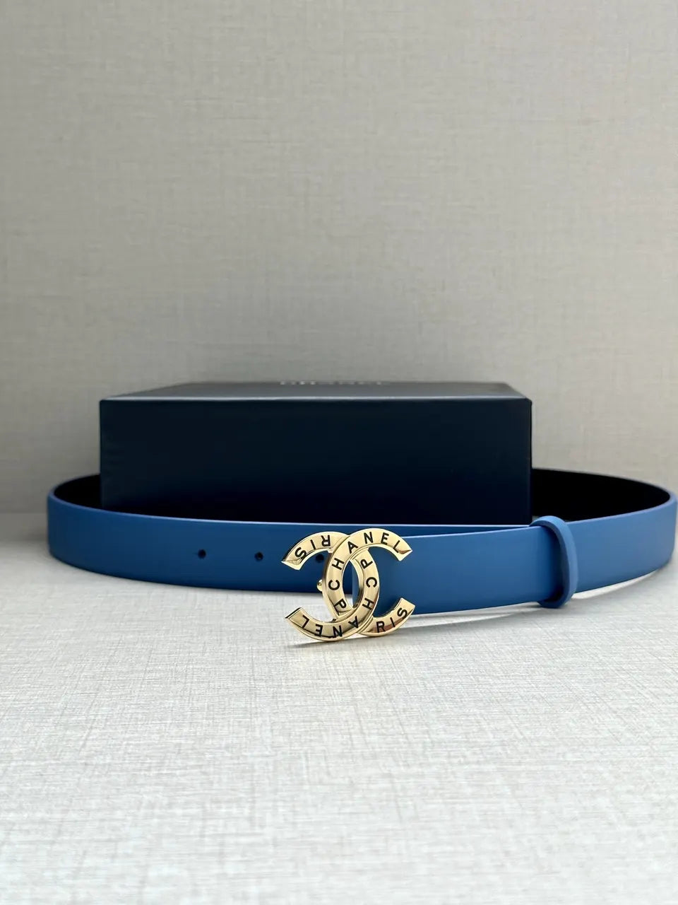 Chanel Azure Leather Belt - Hình 3