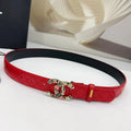 Chanel Red Quilted Belt