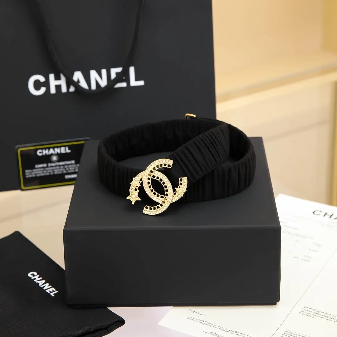 Chanel Black Velvet Choker - Hình 3