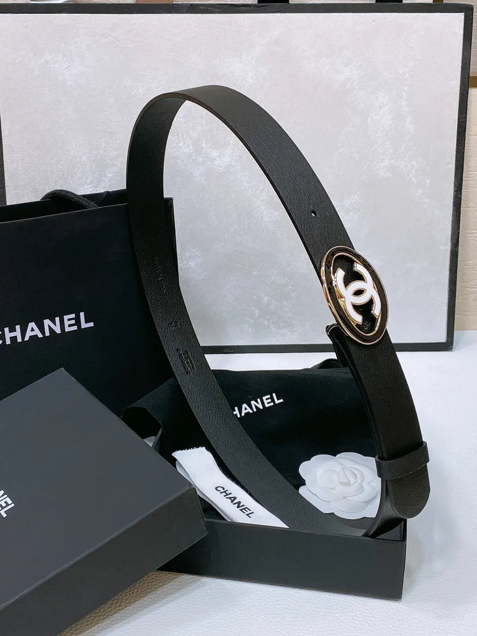 Chanel Oval CC Black Belt