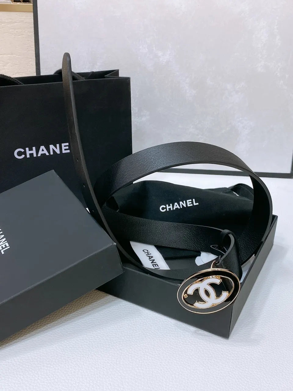 Chanel Oval CC Black Belt - Hình 6
