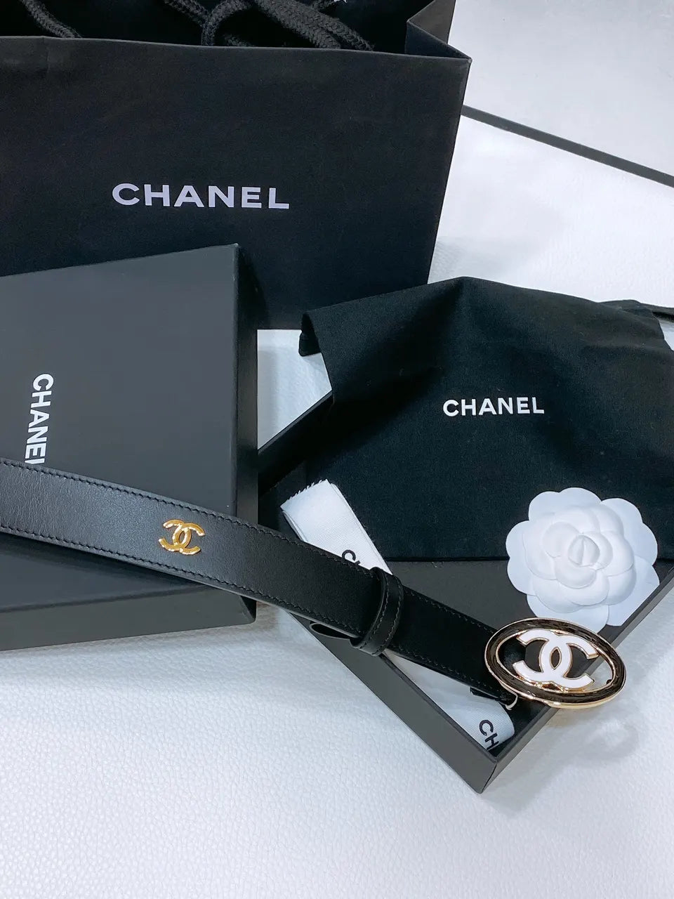 Chanel Gold CC Oval Belt - Hình 2