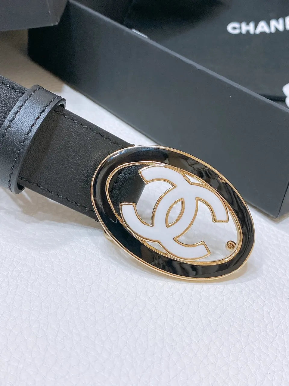 Chanel Gold CC Oval Belt - Hình 3