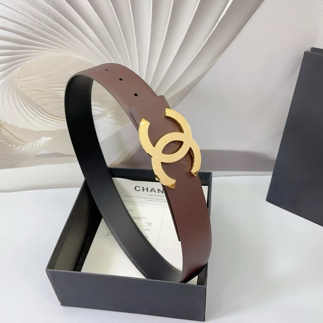 Chanel Brown Leather Belt