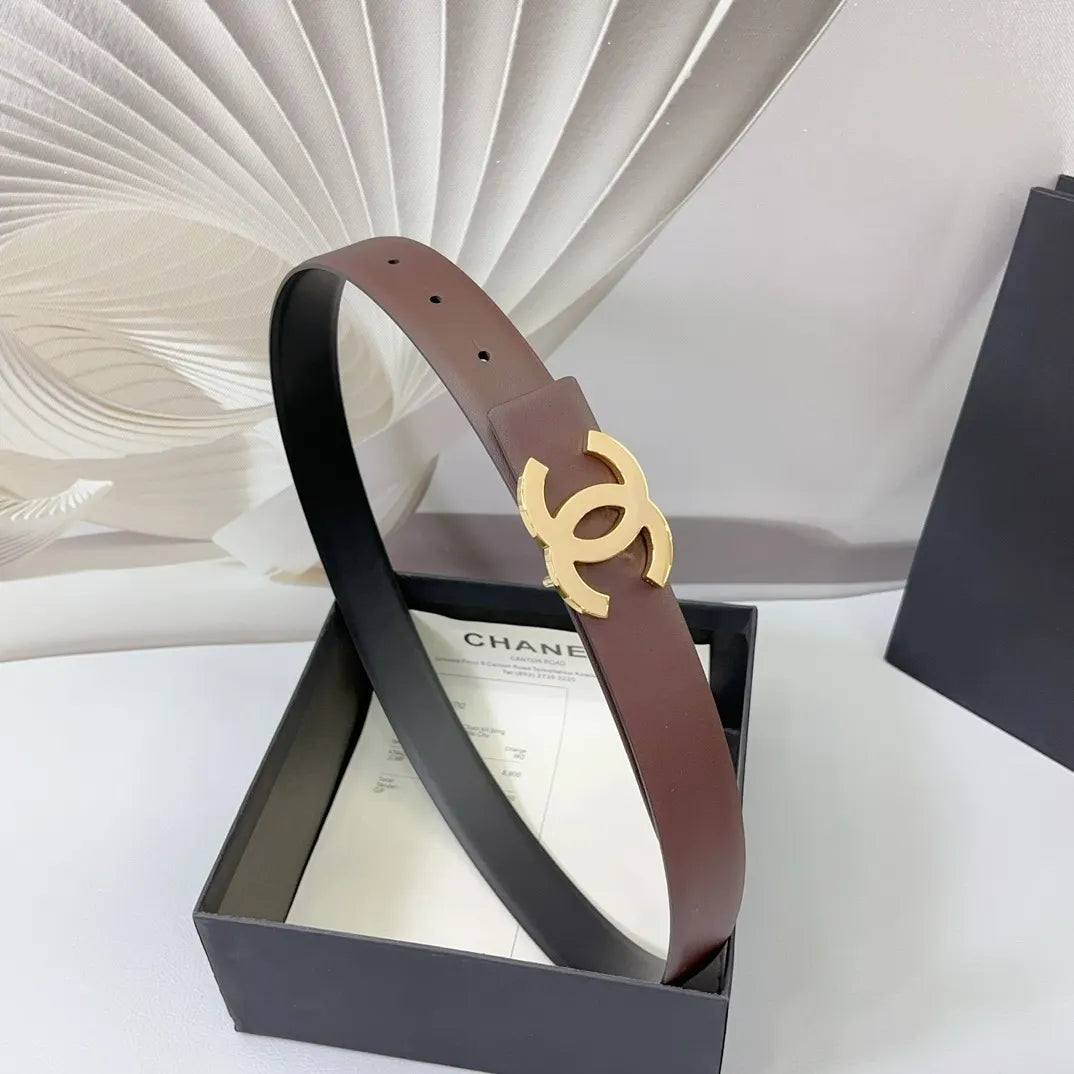 Chanel Brown Leather Belt