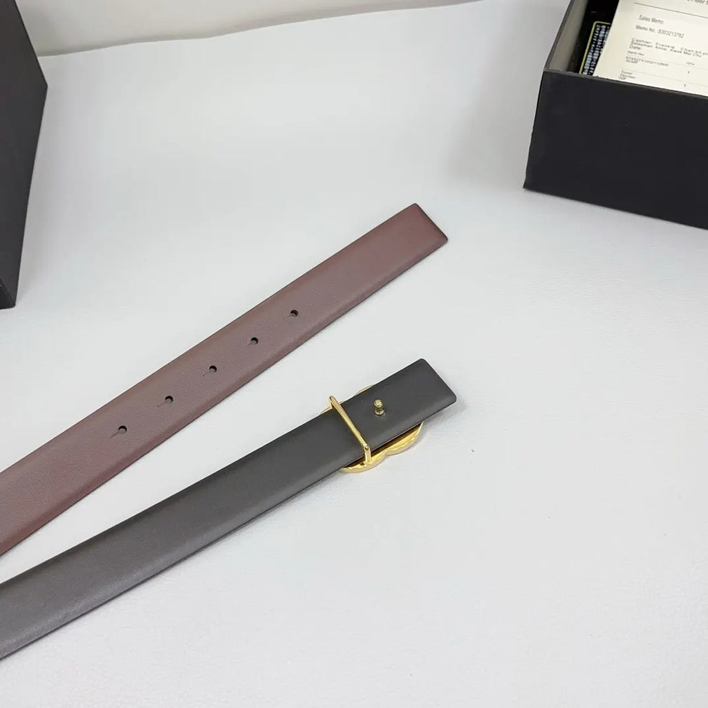 Chanel Brown Leather Belt - Hình 5
